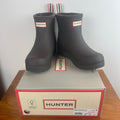 Hunter Original Play Short Faux Fur Rain Boots Dark Brown Women's US 7 NWT