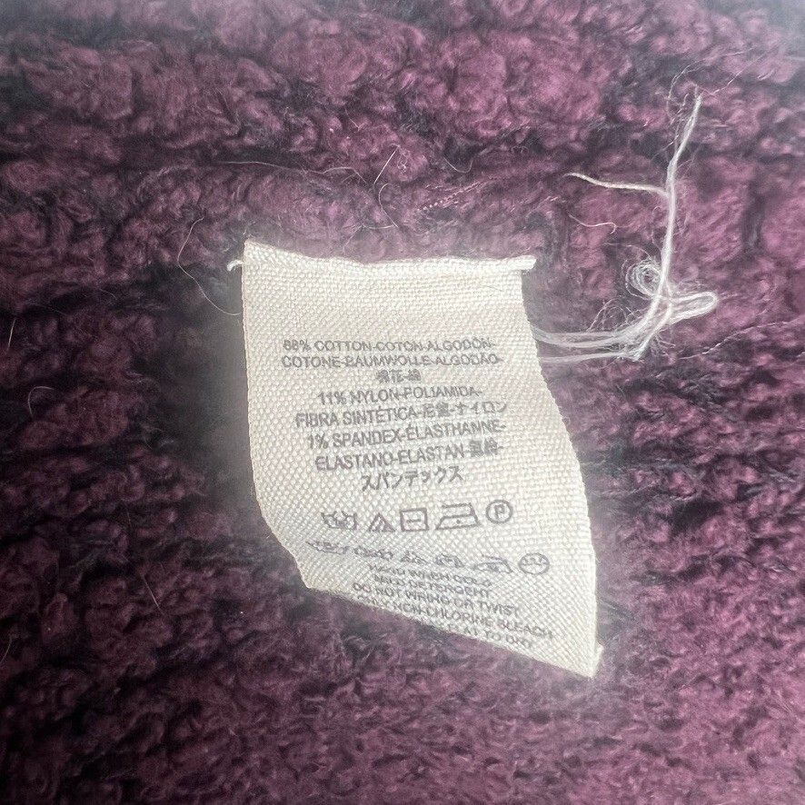 Free People Chunky Knit Long Open Cardigan Sweater Plum Women's Medium Boho